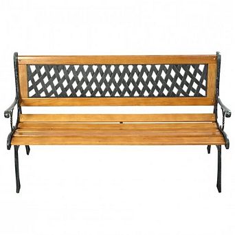 Farmhome Outdoor Patio Park Cast Iron Garden Porch Chair Bench