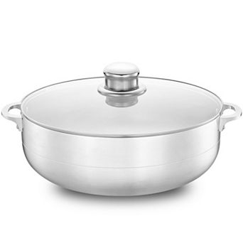 Alpine Cuisine 7-qt Alum Caldero Stock Pot With Glass Lid, Perfect For Serving Large & Small Groups
