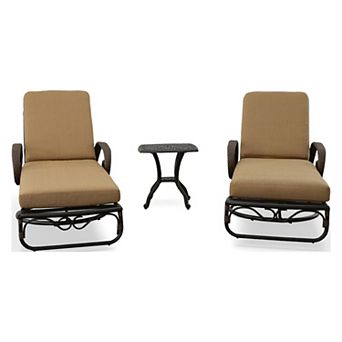 Bridgeton Moore Outdoor Furniture Grand Bonaire Weave Swivel Chaise Lounge Set Of 3