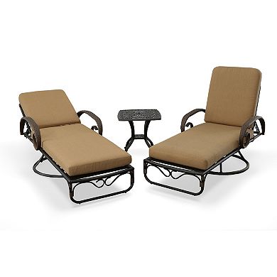 Bridgeton Moore Outdoor Furniture Grand Bonaire Weave Swivel Chaise Lounge Set Of 3