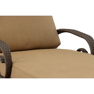 Bridgeton Moore Outdoor Furniture Grand Bonaire Weave Swivel Chaise Lounge Set Of 3