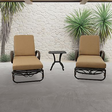 Bridgeton Moore Outdoor Furniture Grand Bonaire Weave Swivel Chaise Lounge Set Of 3