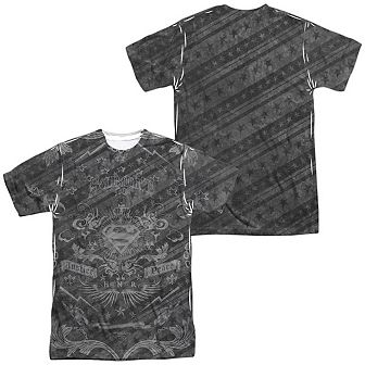 Superman Submit Short Sleeve Adult Poly Crew T-shirt