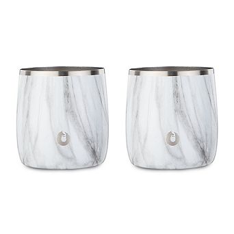 Premium Insulated Stainless Steel Rocks Glass, Set Of 2