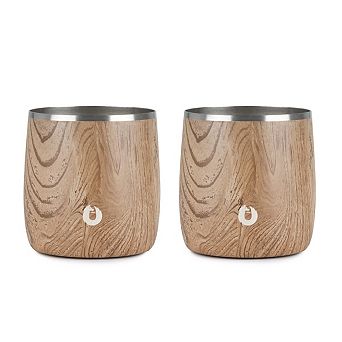 Premium Insulated Stainless Steel Rocks Glass, Set Of 2