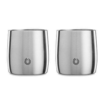 Premium Insulated Stainless Steel Rocks Glass, Set Of 2
