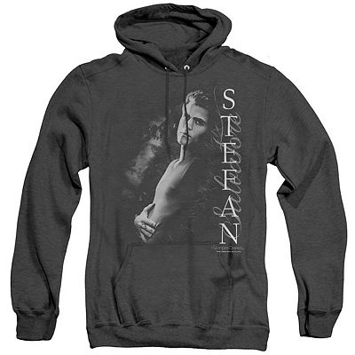 Vampire Diaries Next To Me Adult Heather Hoodie - Technical View