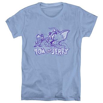 Tom And Jerry Sketchy Short Sleeve Womens T-shirt