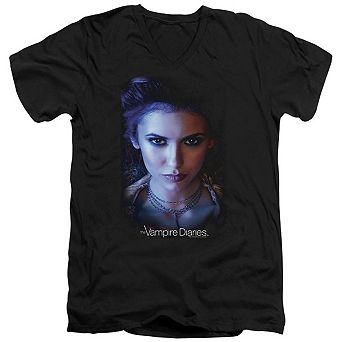 Vampire Diaries Elena Short Sleeve Adult V Neck T-shirt