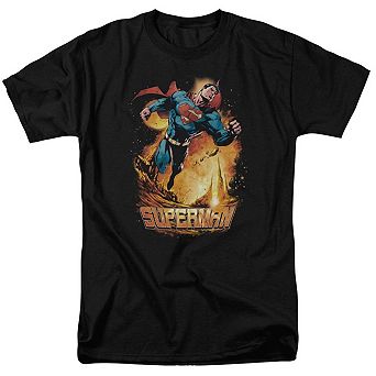 Superman Space Case Short Sleeve Adult T-shirt