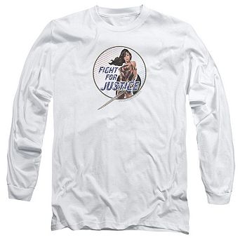 Wonder Woman Movie Fight For Justice Long Sleeve Adult T-shirt