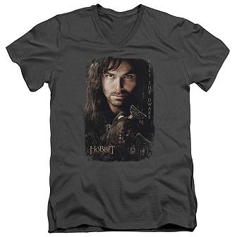The Hobbit Kili Poster Short Sleeve Adult V Neck T-shirt