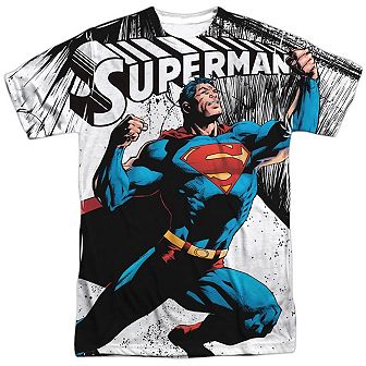 Superman To Infinity Short Sleeve Adult Poly Crew T-shirt