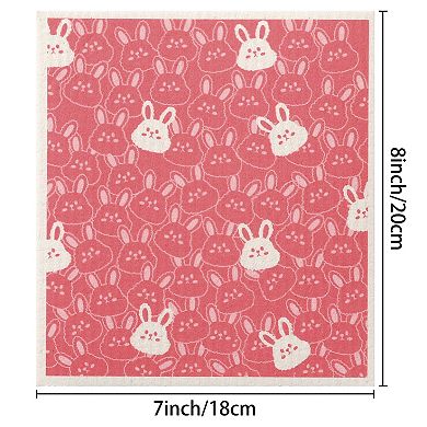 Lightweight Super Absorbent Cute Pattern Kitchen Dish Towels 6 Packs 7" X 8"