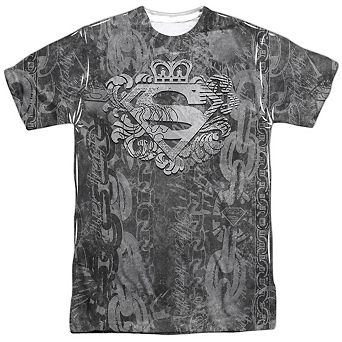 Superman Unchain The King Short Sleeve Adult 100% Poly Crew T-shirt