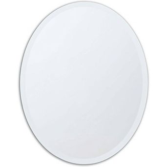 Oval Frameless 36-inch Beveled Bathroom Bedroom Living Room Vanity Wall Mirror