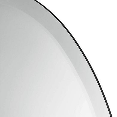24 x 36 Frameless Oval Wall Mirror with Beveled Edge, Bathroom Vanity Mirror, Clear
