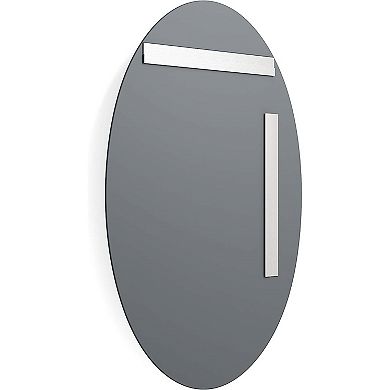 24 x 36 Frameless Oval Wall Mirror with Beveled Edge, Bathroom Vanity Mirror, Clear
