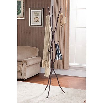 Metal Tree Branch Style Coat Rack With Multiple Hooks