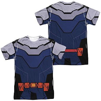 Teen Titans Go To The Movies Slade Uniform Short Sleeve Adult Poly Crew T-shirt