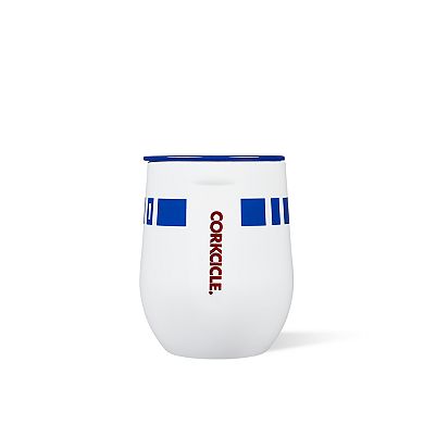 Corkcicle Star Wars 12 Ounce Stainless Steel Stemless Cup with Lid, R2D2, White