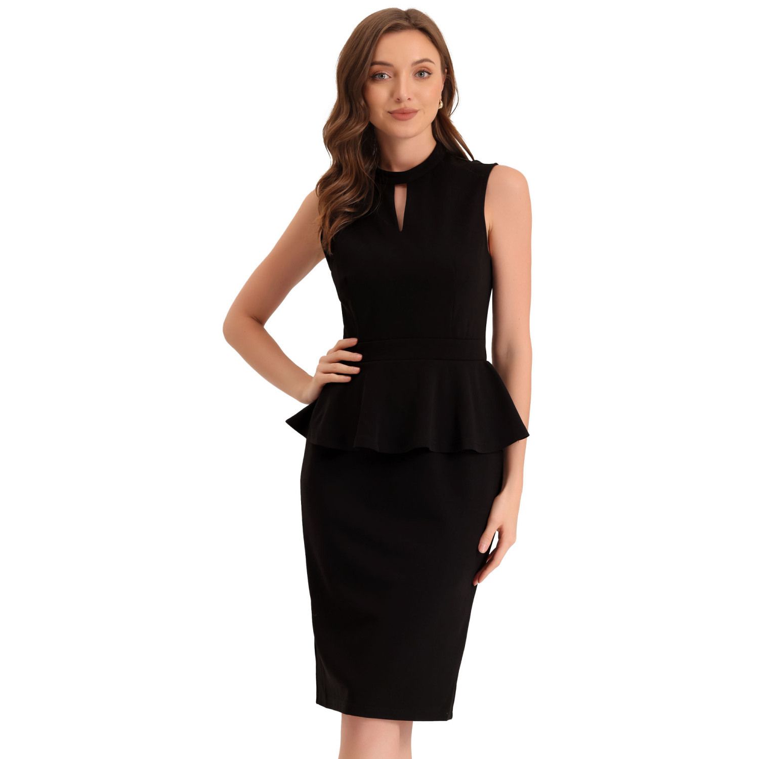 Peplum pencil clearance dress