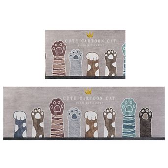 Farmhouse Style Kitchen Rugs Set 2 pc Kitchen Runner Rug For Kitchen Floor, 18" X 30"&18" X 60"