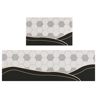 Farmhouse Style Kitchen Rugs Set 2 pc Kitchen Runner Rug For Kitchen Floor, 18" X 30"&18" X 60"