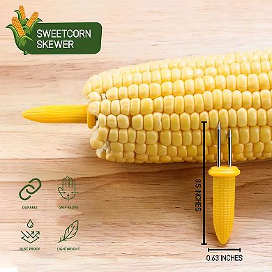 Alpine Cuisine Corn Skewers 8pc Set Stainless Steel With Pp Handle