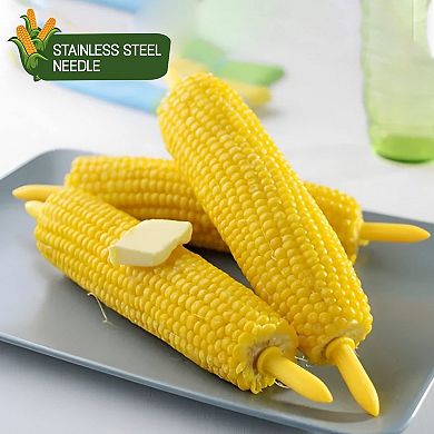 Alpine Cuisine Corn Skewers 8pc Set Stainless Steel With Pp Handle
