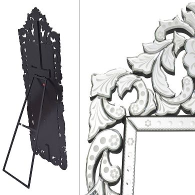 Venetian Style Premium Chevall Mirror 70.62 Inches Tall With Stand, Dressing, Full Length, Valet