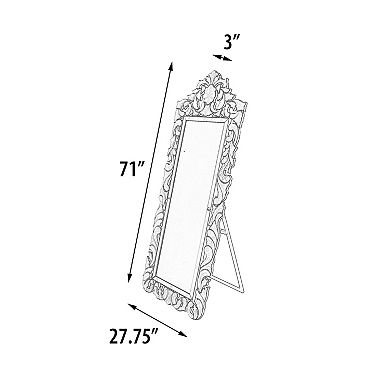 Venetian Style Premium Chevall Mirror 70.62 Inches Tall With Stand, Dressing, Full Length, Valet