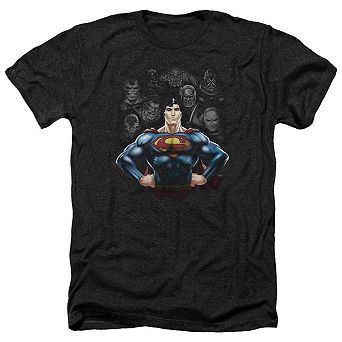 Superman Villains Adult Heather T-shirt