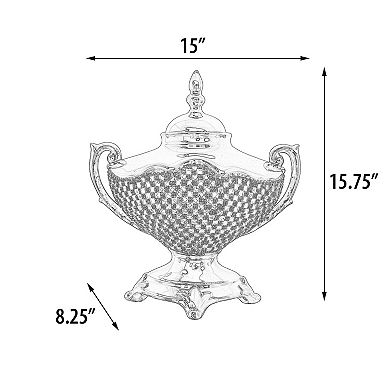 Afd Home European Elegance Rose Crystal Tureen With Removable Lid