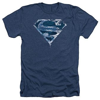 Superman Water Shield Adult Heather T-shirt