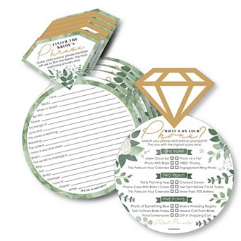 Big Dot Of Happiness Boho Botanical Bride Bridal Shower & Wedding Activity Duo Games 20 ct