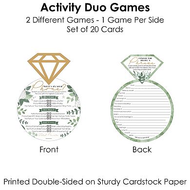 Big Dot Of Happiness Boho Botanical Bride Bridal Shower & Wedding Activity Duo Games 20 Ct