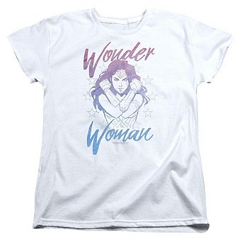 Wonder Woman Movie Retro Stance Short Sleeve Womens T-shirt