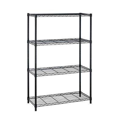 Heavy Duty 4-shelf Metal Shelving Unit In Black Steel Finish