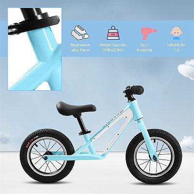 12 inch Adjustable Balance Bike No Pedal Training Bicycle For 1 5 Year Old Boys And