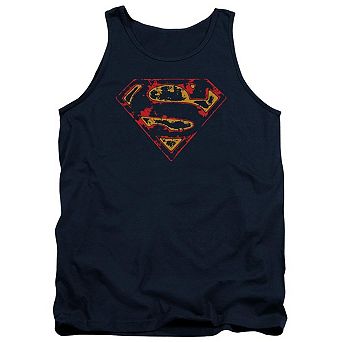 Superman Super Distressed Adult Tank Top