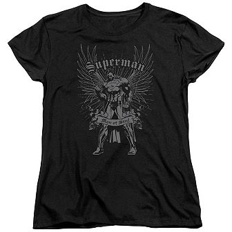 Superman Steel Short Sleeve Womens T-shirt