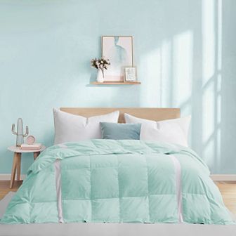 Unikome Lightweight Breathable 75% White Cooling Down Comforter, Oversized Blanket