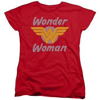 Dc Comics Wonder Woman Wings Short Sleeve Womens T-shirt