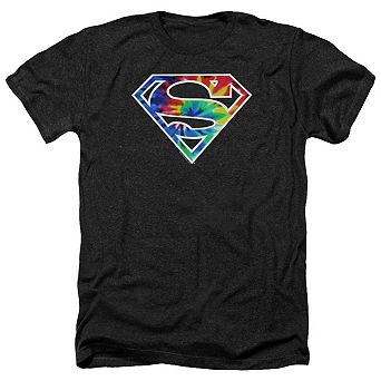 Superman Superman Tie Dye Logo Adult Heather T-shirt