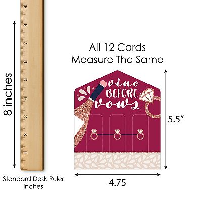 Big Dot Of Happiness Vino Before Vows - Winery Bridal Shower Game Pull Tabs 3-in-a-row 12 Ct