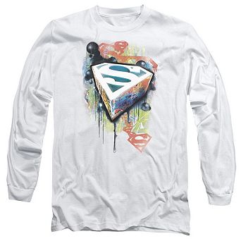 Superman Urban Shields Long Sleeve Adult T-shirt