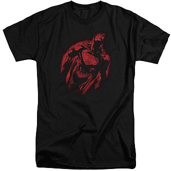 Superman Sprayed Short Sleeve Adult Tall T-shirt
