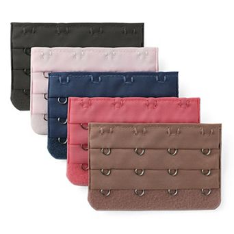Bra Extensions Elastic Bra Extenders 3 Rows 4 Hooks, 5 pc