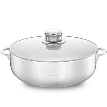 Alpine Cuisine 3-qt Alum Caldero Stock Pot With Glass Lid, Perfect For Serving Large & Small Groups